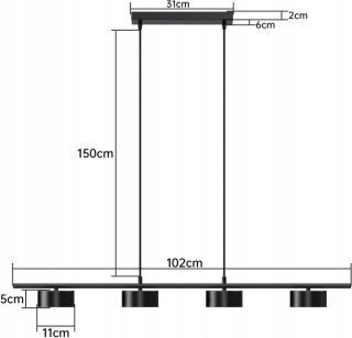 Schiele Lampa wisząca czarna GX53 (bez żarówki)