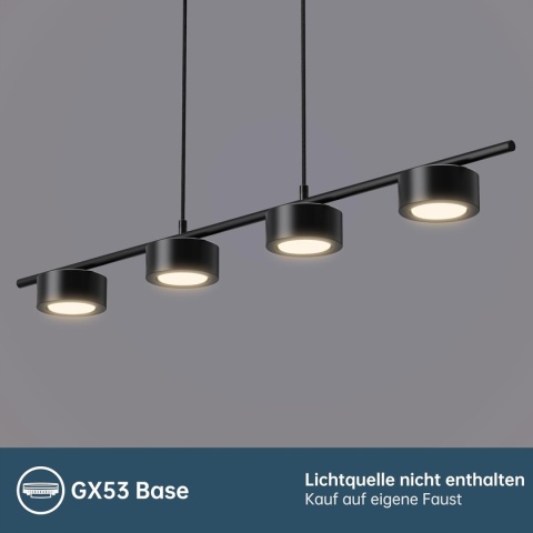 Schiele Lampa wisząca czarna GX53 (bez żarówki)