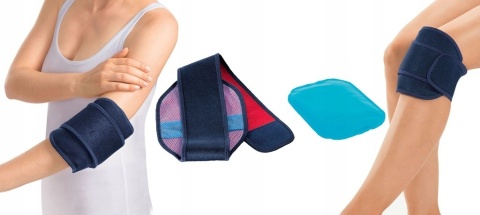 Sensiplast Pas z wkładem żelowym chłodzącym lub rozgrzewającym kolana,ręce
