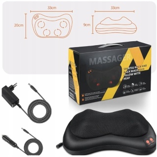 Shiatsu masażer do karku ramion pleców obrotowe kule z funkcją grzania