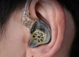 Słuchawki KZ EDX Lite z mikrofonem, transparentne