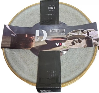 Talerz deserowy z kamionki 20cm / 4 szt zestaw