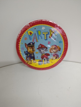 Talerzyki papierowe Psi Patrol Chase 10 sztuk