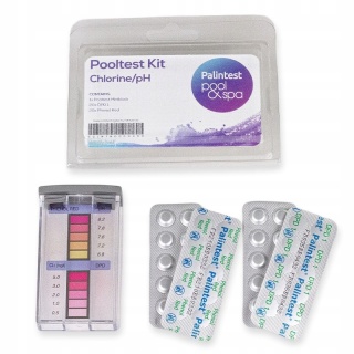 Tester wody POOLTEST Kit chlor pH Tester do Basenu SPA Jacuzzi 40 tabletek