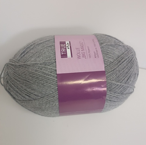 Włóczka 400 g, szara, 1200 m, Polyacryl
