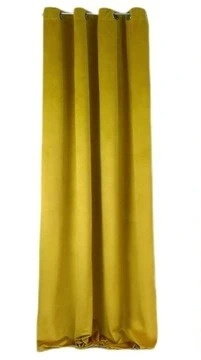 Zasłona kółka 145 cm x 250 cm, kolor musztardowy