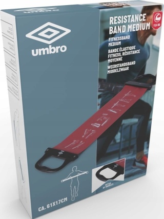 Umbro Guma oporowa do ćwiczeń Medium, czerwona
