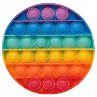 ANTYSTRESOWA ZABAWKA SENSORYCZNA PUSH POP IT kółko RAINBOW