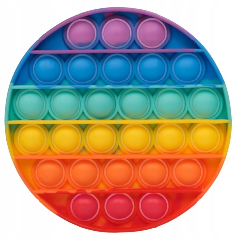 ANTYSTRESOWA ZABAWKA SENSORYCZNA PUSH POP IT kółko RAINBOW