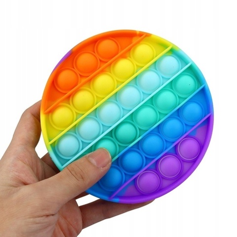 ANTYSTRESOWA ZABAWKA SENSORYCZNA PUSH POP IT kółko RAINBOW