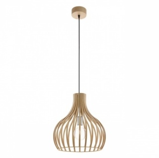 Lampa Eglo 95148 - Żyrandol CARNICO 1xE27/60W/230V. jasn drewno