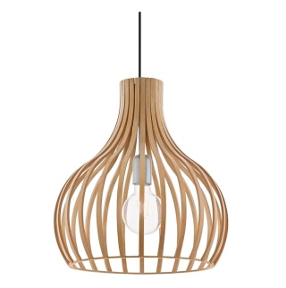 Lampa Eglo 95148 - Żyrandol CARNICO 1xE27/60W/230V. jasn drewno