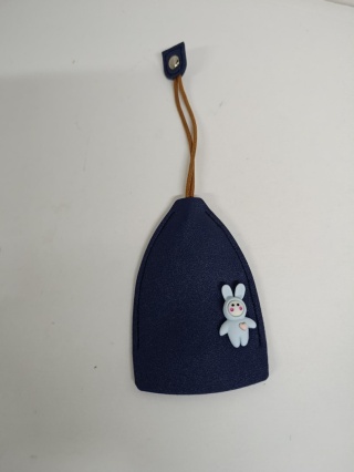 Etui na kluczyki ze skóry PU, torba wodoodporna, granat 1 szt