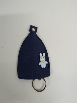 Etui na kluczyki ze skóry PU, torba wodoodporna, granat 1 szt