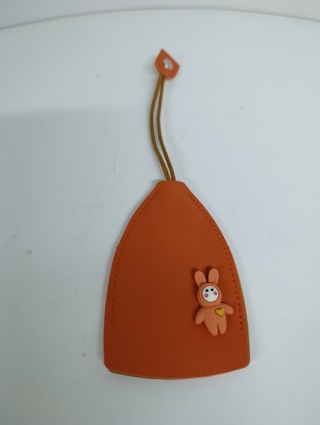 Etui na kluczyki ze skóry PU, torba wodoodporna, pomarańczowe 1 szt