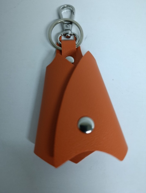 Etui na kluczyki ze skóry PU, torba wodoodporna, pomarańczowe
