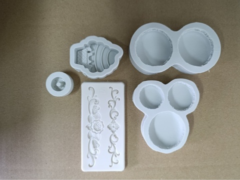 Formy silikonowe do dekoracji 3D- zestaw 5 form, czekolada,żelki