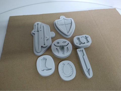 Formy silikonowe do dekoracji 3D- zestaw 6 form, , czekolada,żelki