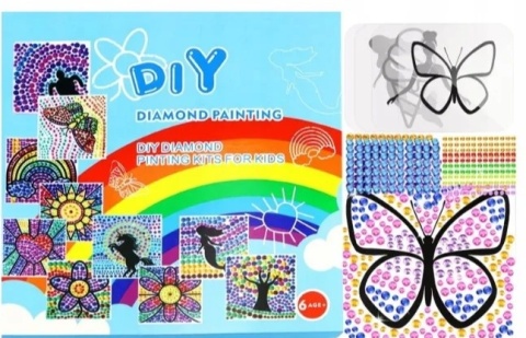 Haft Diamentowy Mozaika Diamenciki Do Przyklejania Dla Dzieci Z Szablonami