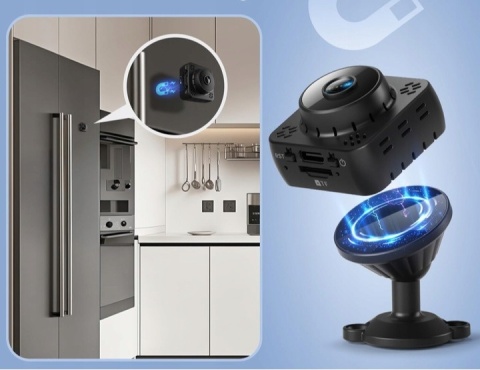 Kamera szpiegowska mini Bionadro 1080P WiFi magnetyczna monitoring wnętrz