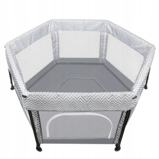 Kojec dla dzieci do zabawy Składany przenośny z matą i baldachimem , turystyczny