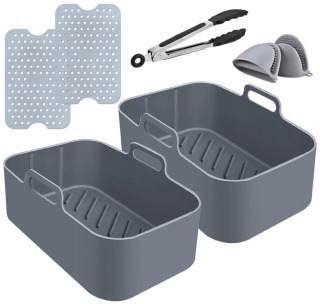 Wkłady silikonowe, Kosze i akcesoria do frytkownicy air fryer silikon zestaw HY2877