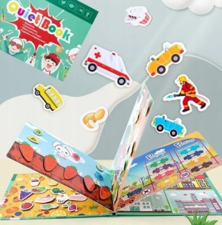 Książeczka edukacyjna Livoyn Warzywa ruchome części Quiet book