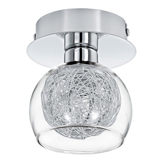 Lampa sufitowa Eglo 93066 OVIEDO 1 chrom szkło 1xG9/40W