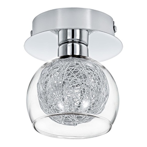 Lampa sufitowa Eglo 93066 OVIEDO 1 chrom szkło 1xG9/40W
