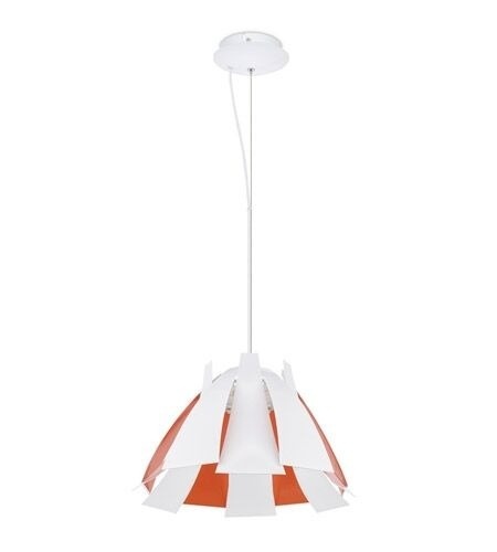 Lampa wisząca 1x60W E27 230V TRESSI Eglo, biało-pomarańczowy klosz