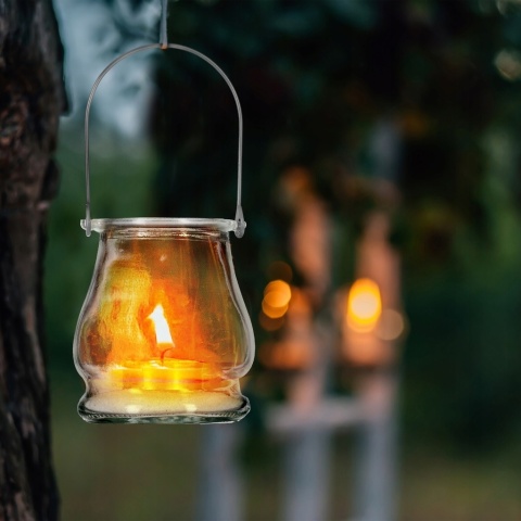 Lampka na tealight przezroczysta 12szt.świecznik, słoiczek