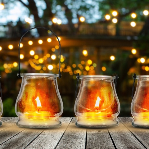 Lampka na tealight przezroczysta 12szt.świecznik, słoiczek