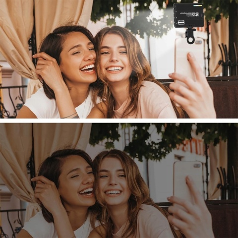 MINI PRZENOŚNA LAMPA LED DO ZDJĘĆ SELFIE MAKIJAŻU KLIPS DO TELEFONU