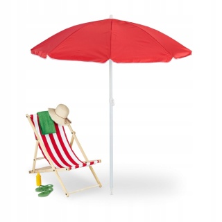 Parasol klasyczny Relaxdays czerwony 160 x 190 cm
