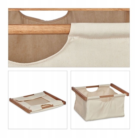 Regał łazienkowy z 3 wysuwanymi koszami Bambusowy ze stabilną konstrukcją