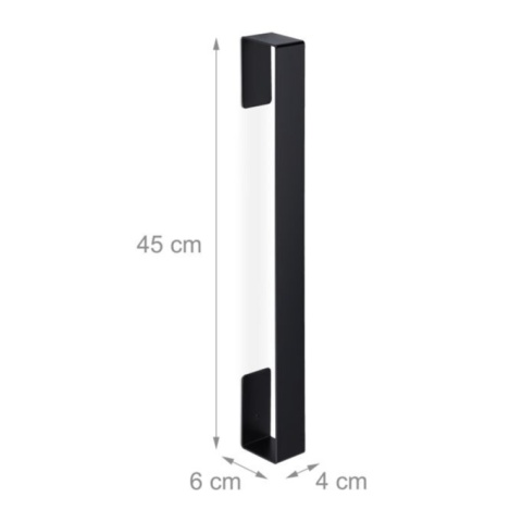 Samoprzylepny wieszak na ręczniki ścierki Relaxdays czarny