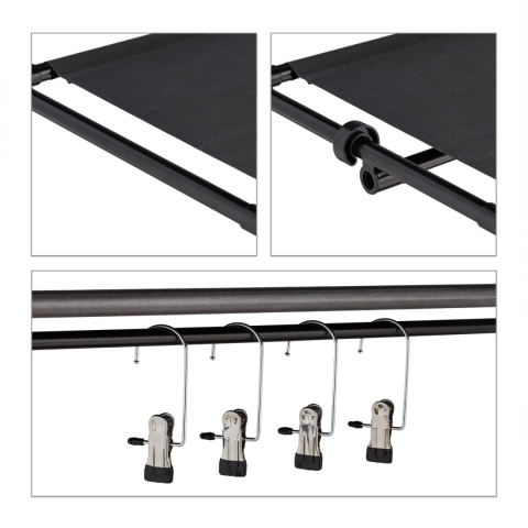 Szafka na buty wieszaki na kozaki Praktyczny regał na buty Czarny 60x30x101