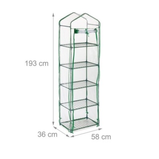 Szklarnia balkonowa z folią PVC, Relaxdays