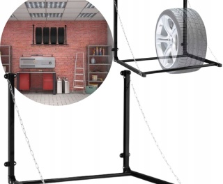 Uchwyt ścienny na opony samochodowe do 90kg Relaxdays