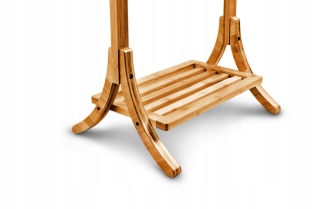 Wieszak na ręczniki, ubrania, Bambus, 105cm, wolnostojący