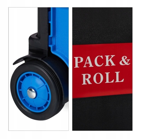 Wózek koszyk na narzędzia zakupy składany z pokrywką 2 kółka transportowy