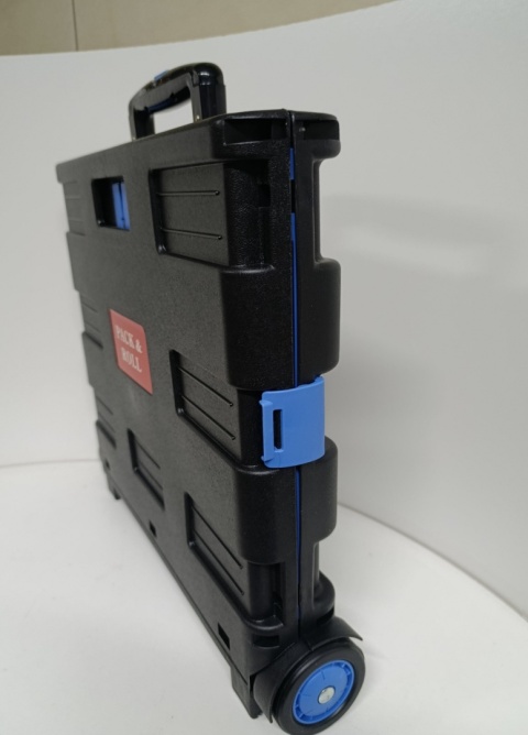 Wózek koszyk na narzędzia zakupy składany z pokrywką 2 kółka transportowy