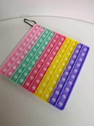ZABAWKA SENSORYCZNA PUSH POP IT RAINBOW XXL 20x20
