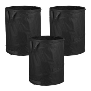 Worki na liście, trawę Zestaw 3 szt Relaxdays 55x65 cm czarne