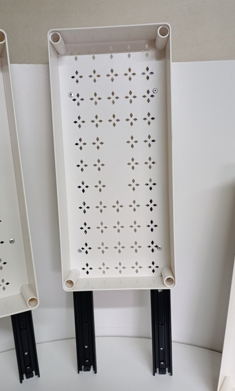 3 szt-Wysuwany kosz do przechowywania,półka teleskopowa do przechowywania biały