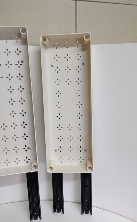 3 szt-Wysuwany kosz do przechowywania,półka teleskopowa do przechowywania biały