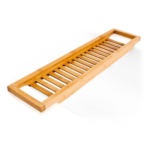 Bambusowa półka do wanny Relaxdays 65 cm