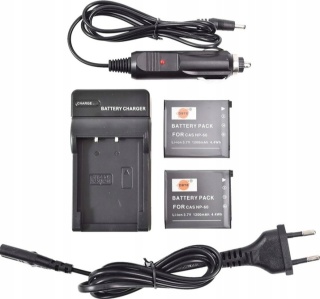 DSTE AKUMULATOR ŁADOWARKA DO CASIO NP60 + 2 szt BATERIE