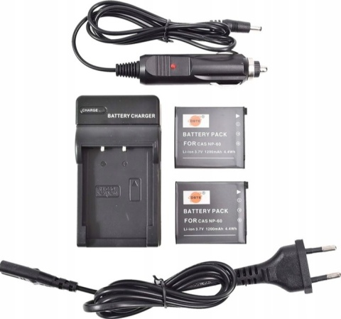 DSTE AKUMULATOR ŁADOWARKA DO CASIO NP60 + 2 szt BATERIE