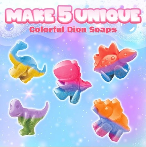 Dino Soap! Zestaw DIY do Produkcji Mydełek Mydła– STWÓRZ WŁASNEGO DINOZAURA!